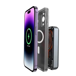 Dudao TGK1 Powerbank - szürke vezetékes (USB-C) és Wireless (MagSafe kompatibilis) power bank 10 000 mAh, 15W-3