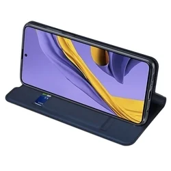 Samsung Galaxy M22 - Dux Ducis kék flipcover tok-3