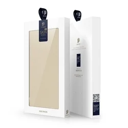 Samsung Galaxy M32 LTE / 4G telefontok - Dux Ducis arany flipcover tok-5