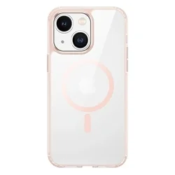 iPhone 14 Plus telefontok - Dux Ducis Clin Mag - MagSafe kompatibilis pink/átlátszó hátlap tok-1