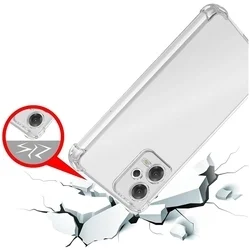 Xiaomi Redmi Note 12 5G telefontok - átlátszó ütésálló hátlap tok ﻿-3