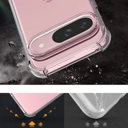 Google Pixel 9 telefontok - ütésálló átlátszó hátlap tok-3