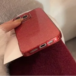 iPhone 13 Pro Max telefontok - Larte shiny - bordó csillámos hátlap tok-2