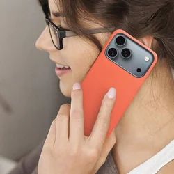 iPhone 17 Pro telefontok - piros szilikon hátlap tok ﻿-3