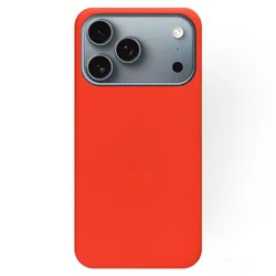 iPhone 17 Pro telefontok - piros szilikon hátlap tok ﻿-2