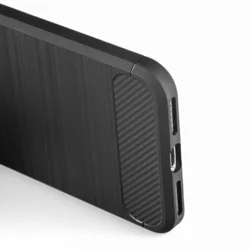 Motorola Edge 60 Pro 5G telefontok - Carbon fekete szilikon hátlap tok-1
