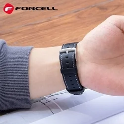 Huawei Watch GT 5 (46 mm) okosóra szíj - fekete eco bőr szíj (22 mm)-2