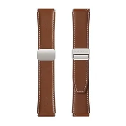 Xiaomi Redmi Watch 5 Active / Watch 5 Lite okosóra szíj - Dux Ducis YA - barna bőr szíj (22 mm)-2