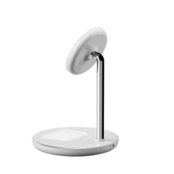 Tech- Protect QI15W-A39 telefont töltő - 2in1 fehér MagSafe vezeték nélküli (Wireless) töltőpad-3