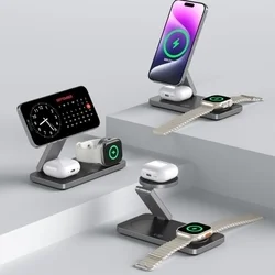 Tech- Protect QI15W-A47 - 3in1 fekete vezeték nélküli (Wireless) töltőpad - iPhone, AirPods és Apple Watch-6