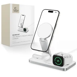 Tech- Protect QI15W-A47 - 3in1 fehér vezeték nélküli (Wireless) töltőpad - iPhone, AirPods és Apple Watch ﻿-8
