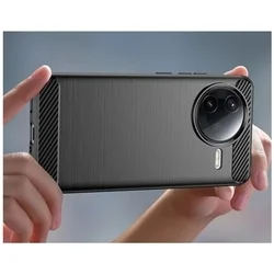 Xiaomi Poco F7 Ultra 5G - Carbon Fiber fekete szilikon hátlap tok-2