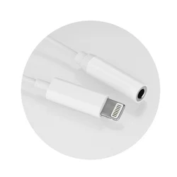 Fehér Lightning / Audio jack (3,5mm) adapter ﻿-1