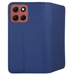 Telefontok Motorola Moto G86 5G - kék mágneses szilikon keretes könyvtok-2