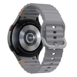 Samsung Galaxy Watch8 / Watch8 Classic - TECH-PROTECT Sport - szürke szilikon szíj (20 mm szíj szélesség)-1