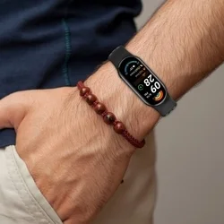Xiaomi Smart Band 8 / 9 / 10 / NFC okosóra szíj - Tech- Protect Iconband Air - fekete/citromsárga szilikon szíj-2