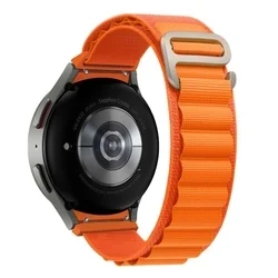 Okosóra szíj - Samsung Galaxy Watch8 / Watch8 Classic - nylon narancs szövet szíj-2