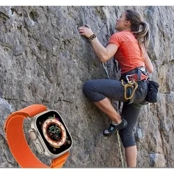 Okosóra szíj - Samsung Galaxy Watch8 / Watch8 Classic - nylon narancs szövet szíj-5