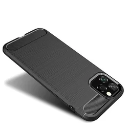 iPhone 11 Telefontok - Forcell CARBON fekete szilikon tok-1