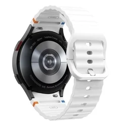Samsung Galaxy Watch8 / Watch8 Classic - TECH-PROTECT Sport - fehér szilikon szíj (20 mm szíj szélesség) ﻿-1