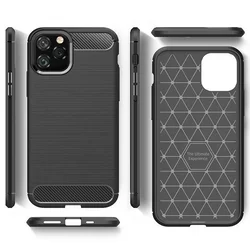iPhone 11 Telefontok - Forcell CARBON fekete szilikon tok-4