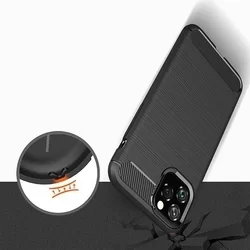 iPhone 11 Telefontok - Forcell CARBON fekete szilikon tok-5