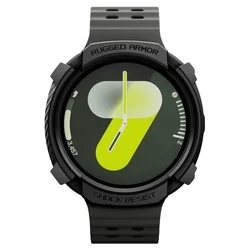 Samsung Galaxy Watch 8 (44 mm) okosóra tok - SPIGEN RUGGED ARMOR matt fekete szilikon tok-1
