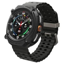 Samsung Galaxy Watch 8 Classic (46 mm) okosóra tok - SPIGEN RUGGED ARMOR matt fekete szilikon tok-7