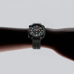 Samsung Galaxy Watch 8 Classic (46 mm) okosóra tok - SPIGEN RUGGED ARMOR matt fekete szilikon tok-9