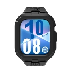 HUAWEI WATCH FIT 3 / 4 / 4 PRO okosóra szíj+tok - TECH-PROTECT ARMOUR - fekete szilikon szíj+tok-1