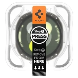 Okosóra üvegfólia - Spigen EZ FIT GLAS.tR - Samsung Galaxy Watch 8 (40 mm) okosórához (2 db) + felhelyezést segítő-2