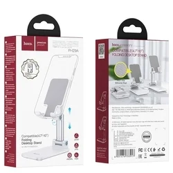 Hoco PH29A - univerzális összehajtható asztali telefon- és tablettartó állvány, fehér (4,7