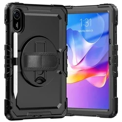 Tablettok Xiaomi Redmi Pad 2 (11 coll) - SOLID360 ütésálló, kitámasztható, fekete tablet tok-1