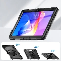 Tablettok Xiaomi Redmi Pad 2 (11 coll) - SOLID360 ütésálló, kitámasztható, fekete tablet tok-9