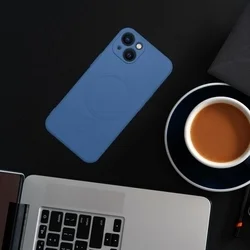 Telefontok Xiaomi Redmi 15C - MagSafe kompatibilis kék szilikon tok-4
