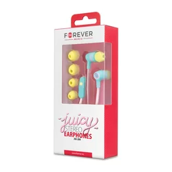 Forever JSE-200 Headset- pink-zöld stereo headset-2