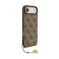 Telefontok iPhone 17 Air - Guess 4G Charm Tone on Tone Barna hátlap tok-2