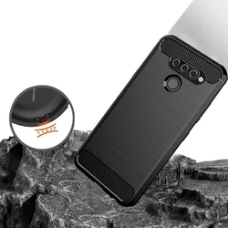 Telefontok LG K50 / LG Q60 - Forcell CARBON fekete szilikon tok-4