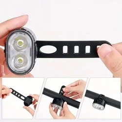 Biciklis kiegészítő: Kerékpár LED-es első/hátsó lámpa szett, újratölthető-1