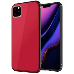 iPhone 11 Pro Max Telefontok - Forcell piros üveg hátlaptok-1
