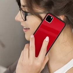 iPhone 11 Pro Max Telefontok - Forcell piros üveg hátlaptok-2