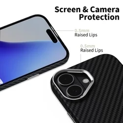Telefontok iPhone 17 - Carbon MagSafe kompatibilis fekete/ezüst szilikon hátlap tok-3