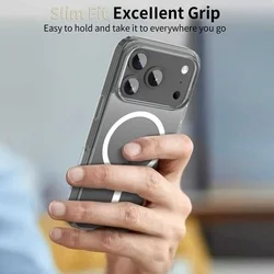 Telefontok iPhone 17 Pro Max - Tech-Protect Flexair Hybrid - MagSafe kompatibilis átlátszó műanyag hátlap tok, szilikon kerettel-4