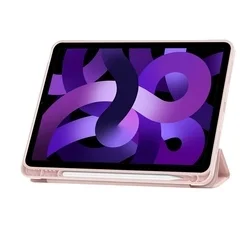 Tablettok iPad Air 5 (2022, 10,9 coll) - pink smart case ceruza tartóval	-2