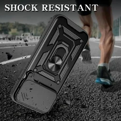 Telefontok iPhone 17 Pro Max - Camshield - fekete szilikon tok, kitámasztó ujjgyűrűvel, csúsztatható kameravédővel ﻿-3