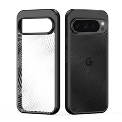Telefontok Google Pixel 10 - DUX DUCIS Aimo - átlátszó hátlap tok, fekete kerettel-1