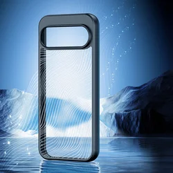 Telefontok Google Pixel 10 Pro - DUX DUCIS Aimo - átlátszó hátlap tok, fekete kerettel-5