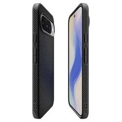 Telefontok Google Pixel 10 - SPIGEN Liquid Air fekete MAGSAFE hátlap tok-2