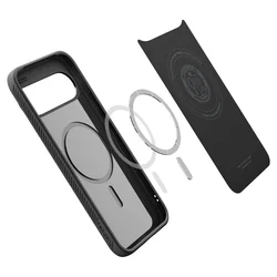 Telefontok Google Pixel 10 - SPIGEN Liquid Air fekete MAGSAFE hátlap tok-6