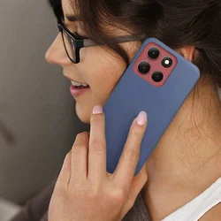Telefontok Motorola Moto G56 5G - kék szilikon hátlap tok-3